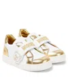 Moschino Leather Sneakers In White