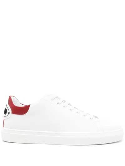 Moschino Leather Sneakers In White