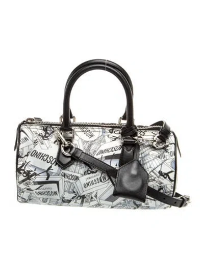 Pre-owned Moschino Leather Top Handle Bag In Multi