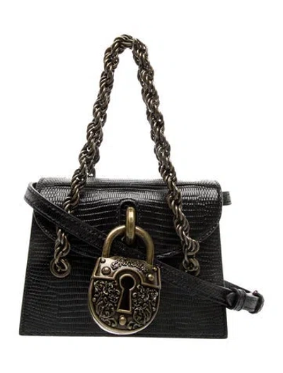 Pre-owned Moschino Leather Top Handle Bag W/ Tags In Black