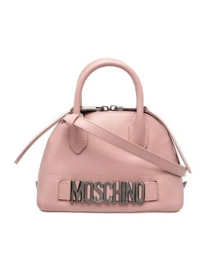 Pre-owned Moschino Leather Top Handle Bag W/ Tags In Pink