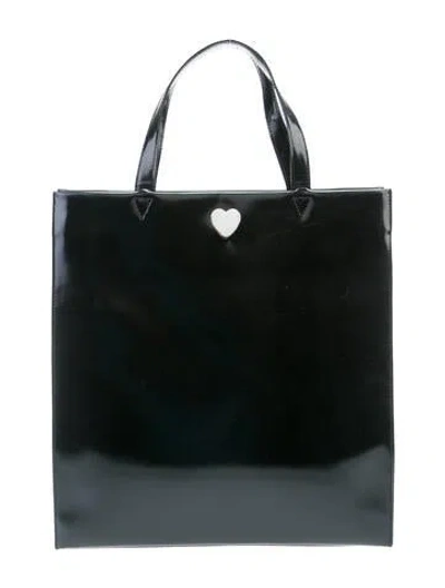 Pre-owned Moschino Leather Tote In Black