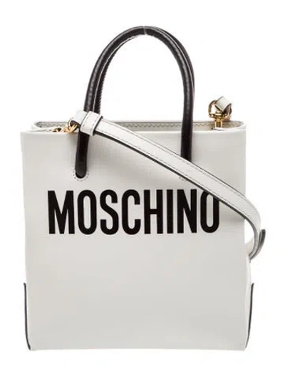 Pre-owned Moschino Leather Tote In White