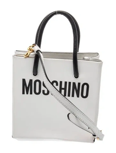 Pre-owned Moschino Leather Tote In White