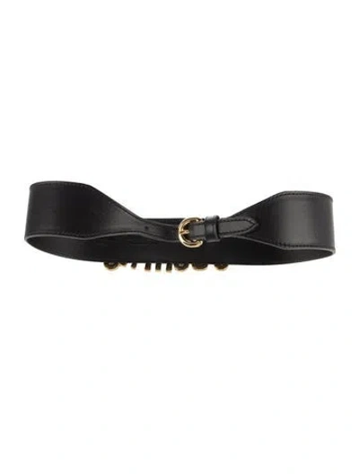Pre-owned Moschino Leather Waist Belt In Multi