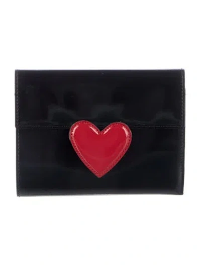 Pre-owned Moschino Leather Wallet In Black