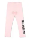 Moschino Logo-print Leggings In Sugar Rose