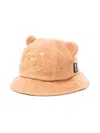 Moschino Leo Teddy Bucket Hat In Brown