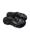 Moschino Black Mules For Kids With Teddy Bear In Black