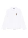 Moschino Leo Teddy-patch Shirt In White
