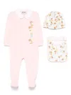 Moschino Leo Teddy-print Pajamas Set In Pink