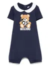 Moschino Leo Teddy-print Romper In Blue