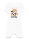 Moschino Leo Teddy-print Romper In White