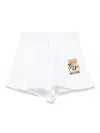 Moschino Leo Teddy-print Shorts In White