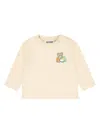 Moschino Leo Teddy-print T-shirt In Neutrals
