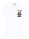 Moschino Interlock Teddy Bear Print Mini T-shirt Dress In White