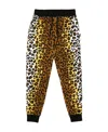 Moschino Leopard Pattern Sweatpants In Black