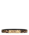 Moschino Logo-lettering Leopard-print Belt