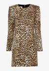 Moschino Couture Dress With Animal Pattern In Multicolor