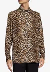 Moschino Leopard-print Shirt In Multicolor