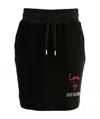 Moschino Letter Logo Lace-up Skirt In Black