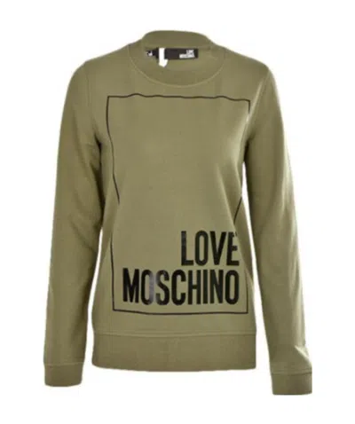 Moschino Letter Logo Sweater In Green