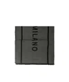 Moschino Letter Pattern Scarf In Black
