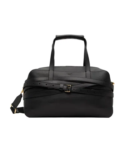 Moschino Lettering Detail Shoulder Bag In Black