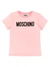 Moschino Kids' Lettering Logo T-shirt In Pink