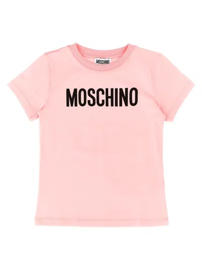 Moschino Kids' Lettering Logo T-shirt In Pink