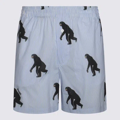 MOSCHINO MOSCHINO LIGHT BLUE COTTON SHORTS