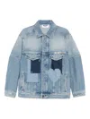 Moschino Tailored Patchwork Blazer Pockets In Blue