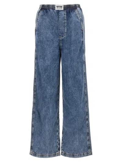 MOSCHINO LIGHT BLUE EMBROIDERY JEANS