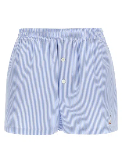 MOSCHINO LIGHT BLUE POPLIN SHORTS
