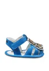 Moschino Light Blue Sandals For Baby Boy With Teddy Bear In Light Blue