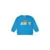Moschino Light Blue Sweatshirt For Baby Boy With Teddy Bear In Light Blue