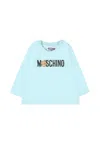 Moschino Light Blue T-shirt For Baby Boy With Teddy Bear In Blue