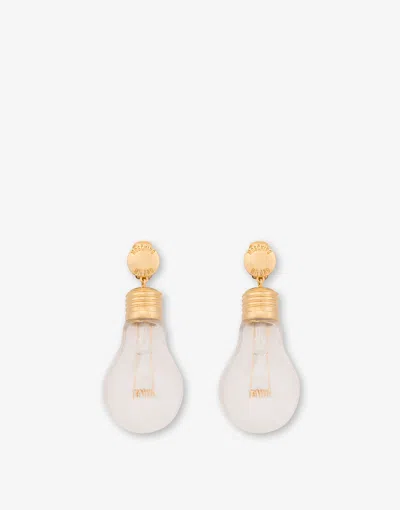 Moschino Light Bulb Earrings In Gold