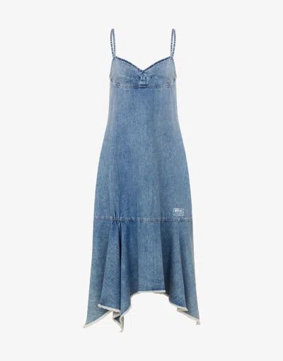 Moschino Light Denim Dress In Blue