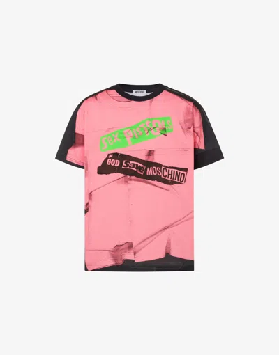 Moschino Limited Edition Organic Cotton Jersey T-shirt In Black
