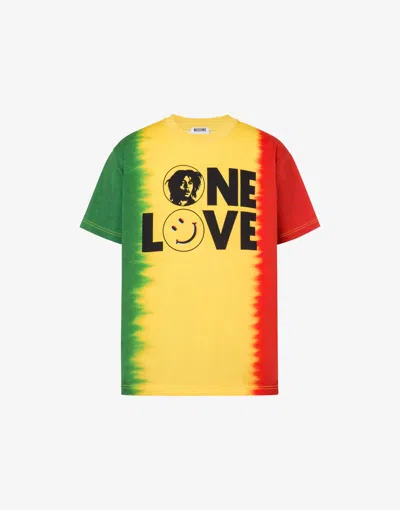 Moschino Limited Edition Organic Cotton Jersey T-shirt In Yellow