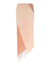 Moschino Sheer Lace Trim Asymmetric Overlay Skirt In Pink