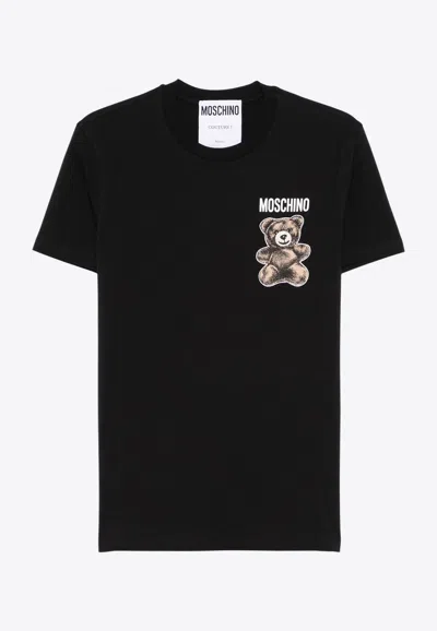 MOSCHINO LITTLE TEDDY BEAR CREWNECK T-SHIRT