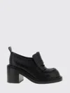 Moschino Block Heel Loafers Pull Tab In Black