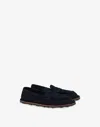 Moschino Loafers In Canvas Desert College In Blue