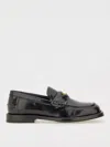Moschino Minimalist Black Flats With Rounded Toe In Black