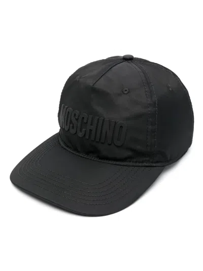 Moschino Logo-appliqué Baseball Cap In Black