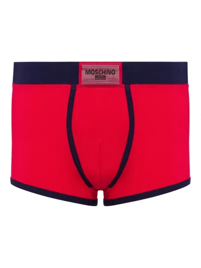 Moschino Logo-appliqué Boxers In 红色