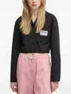 Moschino Logo-appliqué Shirt In Black