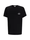 Moschino Short-sleeve Black T-shirt With Intricate Embroidery In Black